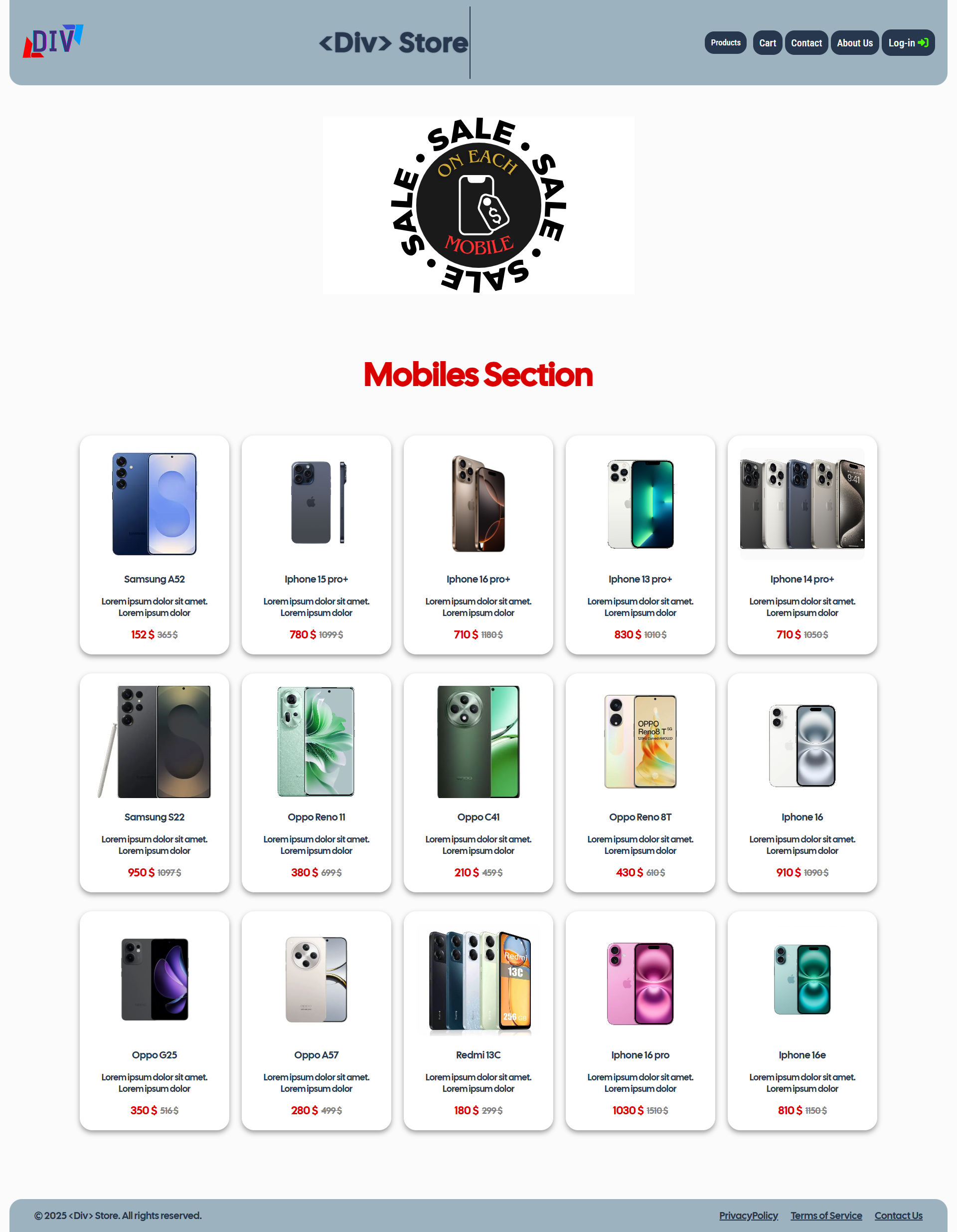 Mobiles Section